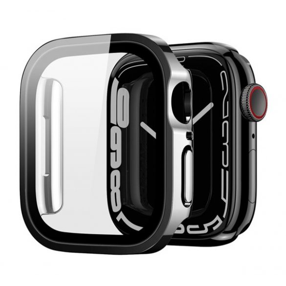 Rama din plastic DUX DUCIS HAMO (rezistenta la impact, efect metalic + protectie ecran) NEGRU Apple Watch Series 6 40mm