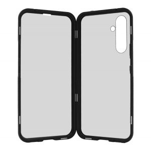 Protecție telefonică din aluminiu (protecție 360°, magnetică, rezistență medie la impact, Folie securizată față, spate, 9H) negru Samsung Galaxy A54 5G (SM-A546)