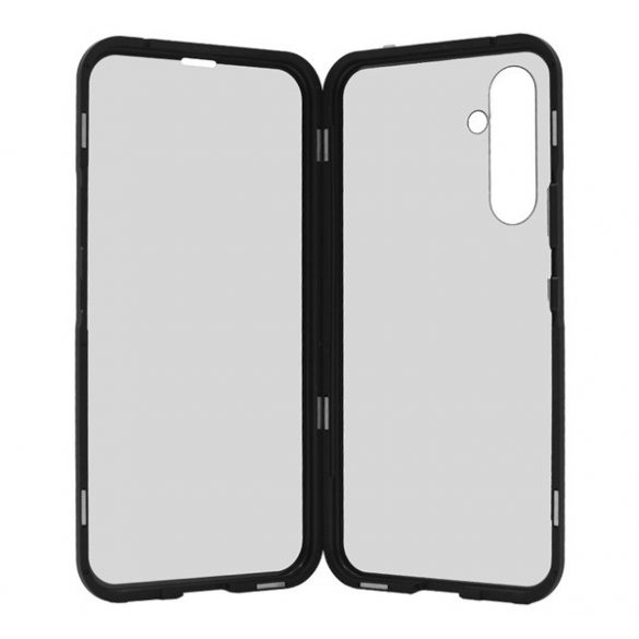 Protecție telefonică din aluminiu (protecție 360°, magnetică, rezistență medie la impact, Folie securizată față, spate, 9H) negru Samsung Galaxy A54 5G (SM-A546)