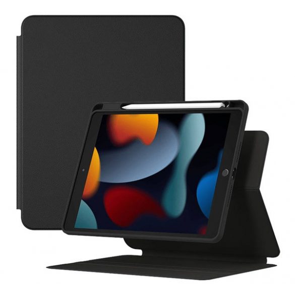 Husă BASEUS MINIMALIST în picioare, efect piele (FLIP activ, magnetic, TRIFOLD, suport birou, suport creion) NEGRU Apple IPAD 10.2 (2021), IPAD 10.2 (2020), IPAD 10.2 (2019)