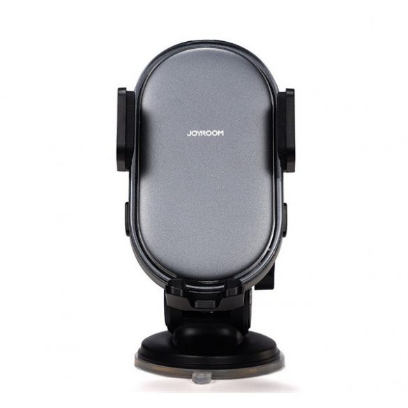 Suport auto JOYROOM (pentru bord, ventuză, automat, 15W, wireless, dimensiune 6.8") NEGRU