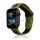 Curea de schimb (dimensiune personalizată, mică, silicon, perforată, respirabilă) VERDE ÎNCHIS/NEGRU Apple Watch Series 2 38mm, Apple Watch Series 3 38mm, Apple Watch Series 4 40mm, Apple Watch Series 5 40mm, Apple Watch Series 6 40mm, Apple Watch S