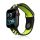 Curea de schimb (dimensiune personalizată, mare, silicon, perforată, respirabilă) VERDE DESCHIS/NEGRU Apple Watch Series 1 42mm, Apple Watch Series 2 42mm, Apple Watch Series 3 42mm, Apple Watch Series 4 44mm, Apple Watch Series 5 44mm, Apple Watch 