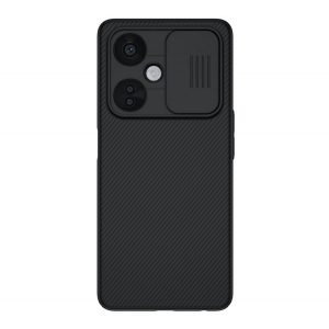 Protector de telefon din plastic NILLKIN CAMSHIELD (cadru din silicon, rezistenta medie la impact, protectie camera, dungi) NEGRU OnePlus Nord CE 3 Lite 5G