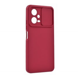 Protector de telefon din silicon (mat, interior din microfibră de pluș, protecție pentru cameră) BURGUNDY Xiaomi Redmi Note 12 5G