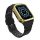 Curea de schimb (dimensiune personalizată, silicon, rezistență la șoc + cadru din silicon) NEGRU/AUR Apple Watch Series 8 41mm, Apple Watch Series 7 41mm, Apple Watch Series 4 40mm, Apple Watch Series 5 40mm, Apple Watch Series 6 40mm, Apple Watch S