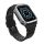 Curea de schimb (dimensiune personalizată, silicon, rezistență la șoc + cadru din silicon) NEGRU/ARGINTIU Apple Watch Series 7 41mm, Apple Watch Series 8 41mm, Apple Watch Series 6 40mm, Apple Watch Series SE 2 40mm, Apple Watch Series SE 40mm, Appl