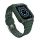 Curea de schimb (dimensiune personalizată, silicon, rezistență la șoc + cadru din silicon) VERDE ÎNCHIS Apple Watch Series 8 41 mm, Apple Watch Series 4 40 mm, Apple Watch Series 5 40 mm, Apple Watch Series 6 40 mm, Apple Watch Series SE 2 40 mm, Ap