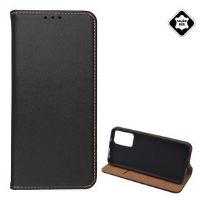 Husă stativă, piele naturală (FLIP, deschidere laterală, desktop) negru Xiaomi Redmi Note 12S