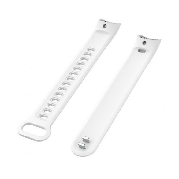 Curea de schimb (dimensiune personalizată, silicon) WHITE Honor Band 3, Huawei Band 3