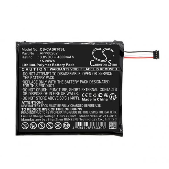 Baterie CAMERON SINO Li-Polymer (3,8V/4000mAh, compatibil CAT APP00262) BLACK CAT S61