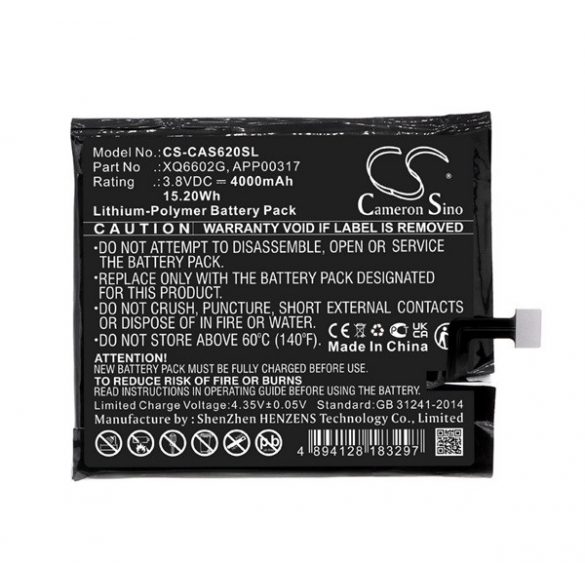 Baterie CAMERON SINO Li-Polymer (3,8V/4000mAh, compatibil CAT XQ6602G) BLACK CAT S62 Pro