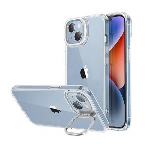 Protector de telefon din silicon ESR CLASSIC (rezistenta medie la impact, colt cu perna de aer, suport) TRANSPARENT Apple iPhone 13, Apple iPhone 14