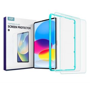 Sticlă de protecție pentru ecran ESR 2buc (2.5D, 0.33mm, 9H + cadru auxiliar) TRANSPARENT Apple IPAD 10.9 (2022)