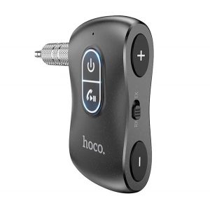 Transmițător FM bluetooth HOCO E73 PRO Mufă jack de 3,5 mm (v5.0, microfon, cititor de carduri microSD + cablu tip C) NEGRU