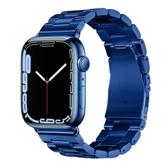 Curea de schimb HOCO WA10 (dimensiune personalizată, mare, metal) ALBASTRU ÎNCHIS Apple Watch Series 9 45mm, Watch Ultra 49mm, Watch Series 8 45mm