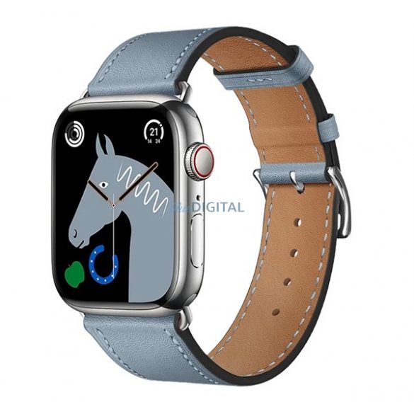 Curea de schimb HOCO WA17 (dimensiune personalizată, mică, silicon, efect piele, reglabilă) GRI Apple Watch Series 1 38 mm, Apple Watch Series 2 38 mm, Apple Watch Series 3 38 mm, Apple Watch Series 4 40 mm, Apple Watch Series 5 40 mm, Apple Watch S