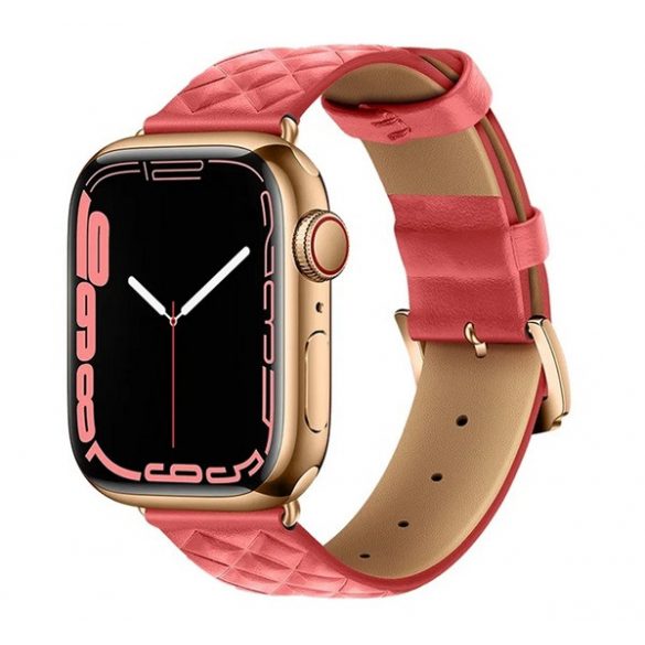 Curea de schimb HOCO WA18 (dimensiune personalizată, mică, silicon, efect piele, reglabilă, romb 3D) ROZ Apple Watch Series 1 38mm, Apple Watch Series 2 38mm, Apple Watch Series 3 38mm, Apple Watch Series 4 40mm, Apple Watch Series 5 40mm , Apple Wa