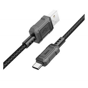 Cablu de date HOCO X94 (USB - Type-C, 3A, încărcător rapid, 100cm, anti-rupere) NEGRU