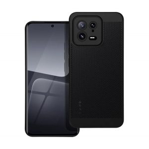 Protectie din plastic pentru telefon (respirabila, model perforat, protectie camera) NEGRU Xiaomi 13