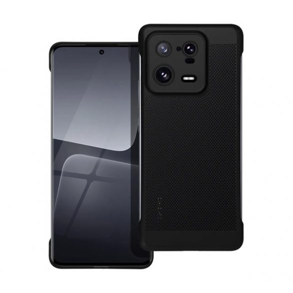 protecțiede plastic pentru telefon (respirabil, model perforat, protecție pentru cameră) negru Xiaomi 13 Pro