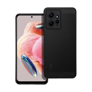 Protectie din plastic pentru telefon (respirabila, model perforat, protectie camera) NEGRU Xiaomi Redmi Note 12 4G