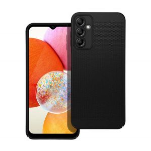 Protector din plastic pentru telefon (respirabil, model perforat, protecție pentru cameră) NEGRU Samsung Galaxy A14 5G (SM-A146), Samsung Galaxy A14 4G (SM-A145)