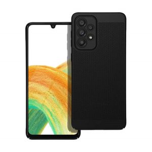 Protecție din plastic pentru telefon (respirabilă, model perforat, protecție pentru cameră) NEGRU Samsung Galaxy A33 5G (SM-A336)