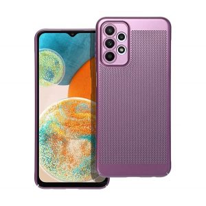 Protector din plastic pentru telefon (respirabil, model perforat, protectie pentru camera) PURPLE Samsung Galaxy A23 5G (SM-A236F)