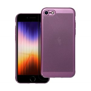 Protector din plastic pentru telefon (respirabil, model perforat, protecție pentru cameră) PURPLE Apple iPhone 7 4.7, Apple iPhone SE 2 (2020), Apple iPhone SE 3 (2022), Apple iPhone 8 4.7