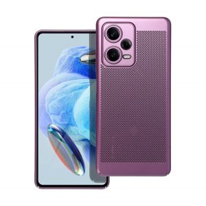 protecțiede plastic pentru telefon (respirabil, model perforat, protecție pentru cameră) LILA Xiaomi Redmi Note 12 Pro Plus