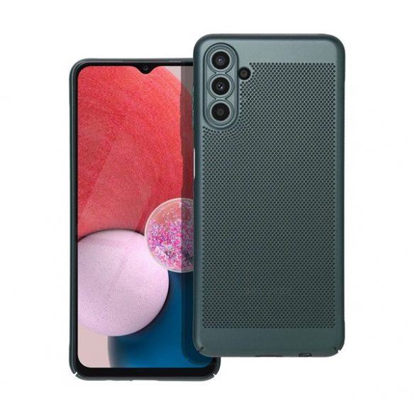 Protecție din plastic pentru telefon (respirabilă, model perforat, protecție pentru cameră) VERDE ÎNCHIS Samsung Galaxy A13 5G (SM-A136), Samsung Galaxy A04s (SM-A047F)