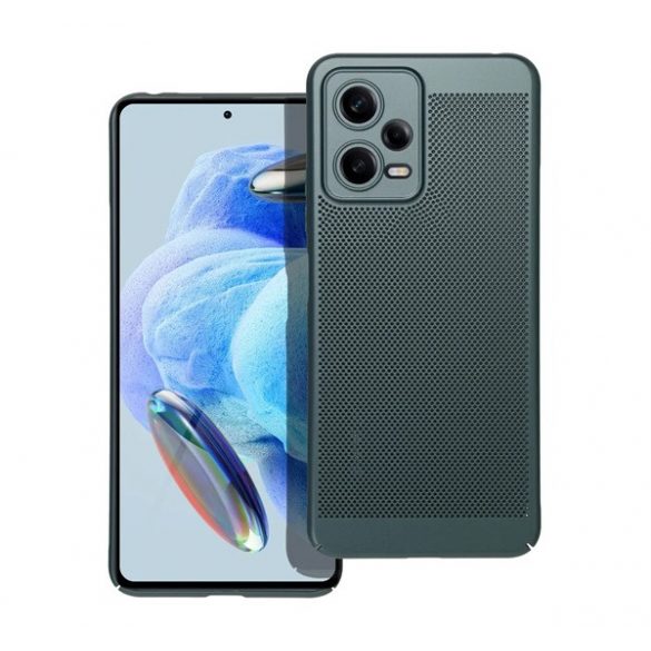 Protectie din plastic pentru telefon (respirabila, model perforat, protectie camera) VERDE INCHIS Xiaomi Redmi Note 12 5G, Xiaomi Poco X5 5G