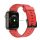 Curea de schimb (dimensiune personalizată, mare, silicon, 3D) ROȘU Apple Watch Series 8 45mm, Apple Watch Series 7 45mm, Apple Watch Series 4 44mm, Apple Watch Series 5 44mm, Apple Watch Series 6 44mm, Apple Watch Series SE 2 44mm, Măr