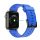 Curea de schimb (dimensiune personalizată, mică, silicon, 3D) ALBASTRU ÎNCHIS Apple Watch Series 7 41mm, Apple Watch Series 8 41mm, Apple Watch Series 4 40mm, Apple Watch Series 5 40mm, Apple Watch Series 6 40mm, Apple Watch Series SE 2 40mm , Măr