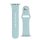 Curea de schimb (dimensiune personalizată, mare, silicon, clemă metalică) ALBASTRU DESCHIS Apple Watch Series 1 42mm, Apple Watch Series 2 42mm, Apple Watch Series 3 42mm, Apple Watch Series 4 44mm, Apple Watch Series 5 44mm, Apple Watch Series 6 44