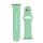 Curea de schimb (dimensiune personalizată, silicon, clemă metalică) VERDE DESCHIS Apple Watch Series 7 41mm, Apple Watch Series 8 41mm, Apple Watch Series 6 40mm, Apple Watch Series SE 2 40mm, Apple Watch Series SE 40mm, Apple Watch Series 5 40mm, A