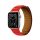 Curea de schimb (dimensiune personalizată, mică, silicon, efect piele, 3D, magnetică) ROȘU Apple Watch Series 7 41mm, Apple Watch Series 8 41mm, Apple Watch Series 9 41mm