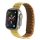 Curea de schimb (dimensiune personalizată, mică, silicon, efect piele, 3D, magnetică) GALBEN Apple Watch Series 1 38mm, Apple Watch Series 2 38mm, Apple Watch Series 3 38mm, Apple Watch Series 4 40mm, Apple Watch Series 5 40mm, Apple Watch Seria 6 4