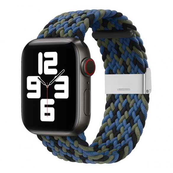 Curea de schimb (dimensiune personalizată, mică, textil) ALBASTRU Apple Watch Series 8 41mm, Apple Watch Series 7 41mm, Apple Watch Series 4 40mm, Apple Watch Series 5 40mm, Apple Watch Series 6 40mm, Apple Watch Series SE 2 40mm, Apple