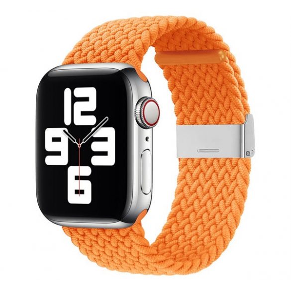 Curea de schimb (dimensiune personalizată, mică, textil) PORTOCALIU Apple Watch Series 7 41mm, Apple Watch Series 8 41mm, Apple Watch Series 4 40mm, Apple Watch Series 5 40mm, Apple Watch Series 6 40mm, Apple Watch Series SE 2 40mm, Apple