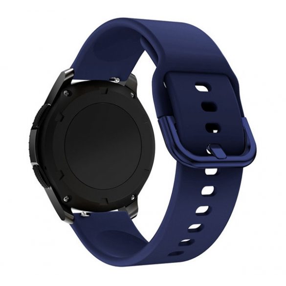 Curea (universală, 20 mm, silicon, reglabilă) albastrupentru Garmin Forerunner 245 Music, Garmin Vivomove 3, Garmin Venu Sq Music, Amazfit GTS 4, Huawei Watch D, Garmin Venu, Xiaomi Watch S1 Pr