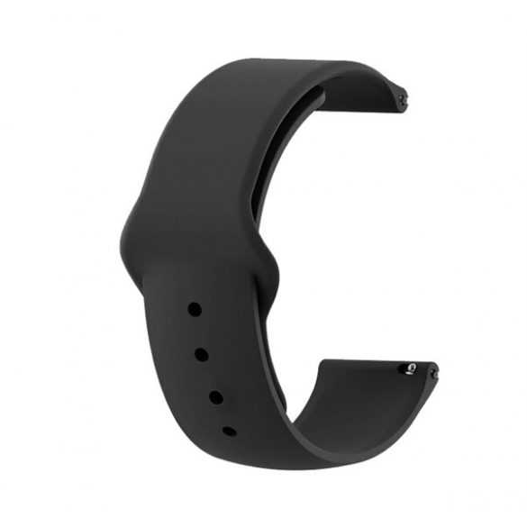 Curea (universală, 22 mm, silicon, reglabilă) negru Garmin Forerunner 220, Garmin Forerunner 225, Garmin Forerunner 230, Garmin Forerunner 630, Samsung Galaxy Gear 2 Neo (SM-R381), Sony Eri