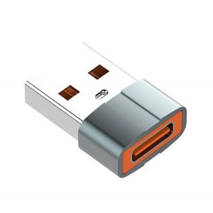 Adaptor LDNIO LC150 (USB - mufa de tip C, OTG, transfer de date și încărcare, aluminiu) GRI