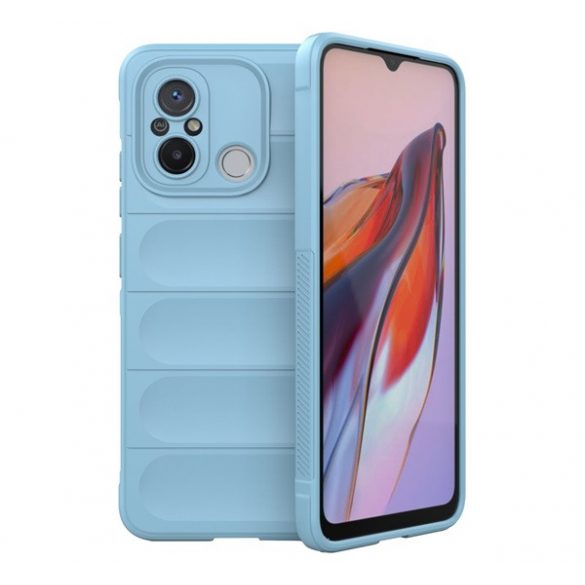 Protectie din silicon pentru telefon (rezistenta la impact mediu, protectie camera, model 3D) ALBASTRU DESCHIS Xiaomi Redmi 12C