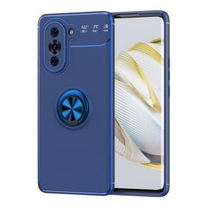 Protector de telefon din silicon (funcție suport de masă, inel de suport pentru telefon, rotativ la 360°, placă metalică încorporată) ALBASTRU ÎNCHIS Huawei Nova 10 Pro