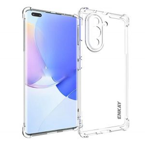 Protectie de telefon din silicon ENKAY (rezistenta la impact mediu, colt cu perna de aer) TRANSPARENT Huawei Nova 10 Pro