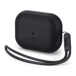 Husă din silicon SPIGEN SILICONE FIT (curea de încheietură) negru AirPods Pro/AirPods Pro 2