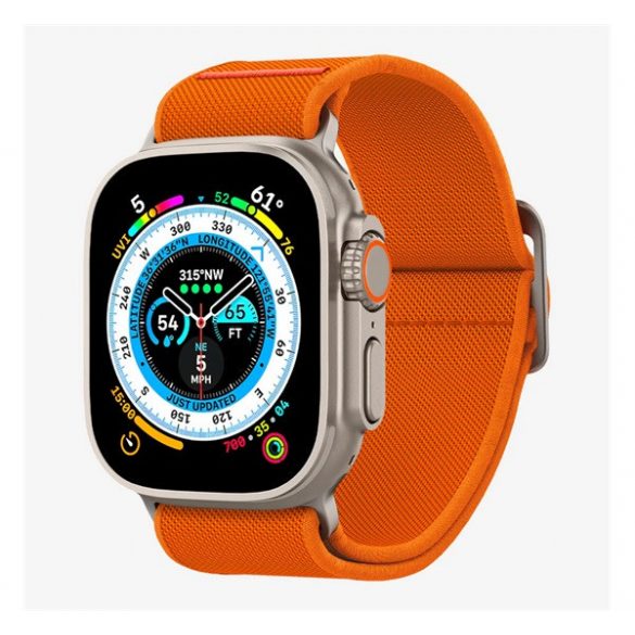 Curea de rezervă SPIGEN LITE FIT (dimensiune personalizată, mare, textil) ORANGE Apple Watch Series 1 42mm, Apple Watch Series 2 42mm, Apple Watch Series 3 42mm, Apple Watch Series 4 44mm, Apple Watch Series 5 44mm, Apple Watch Series 6 44mm, Apple 