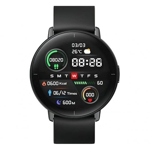 Ceas inteligent MIBRO WATCH LITE (curea din silicon, monitor de activitate, monitor de ritm cardiac, IPX68, rezistent la apa) NEGRU